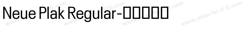 Neue Plak Regular字体转换